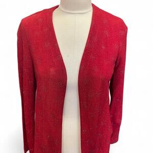 Red sparkly cardigan